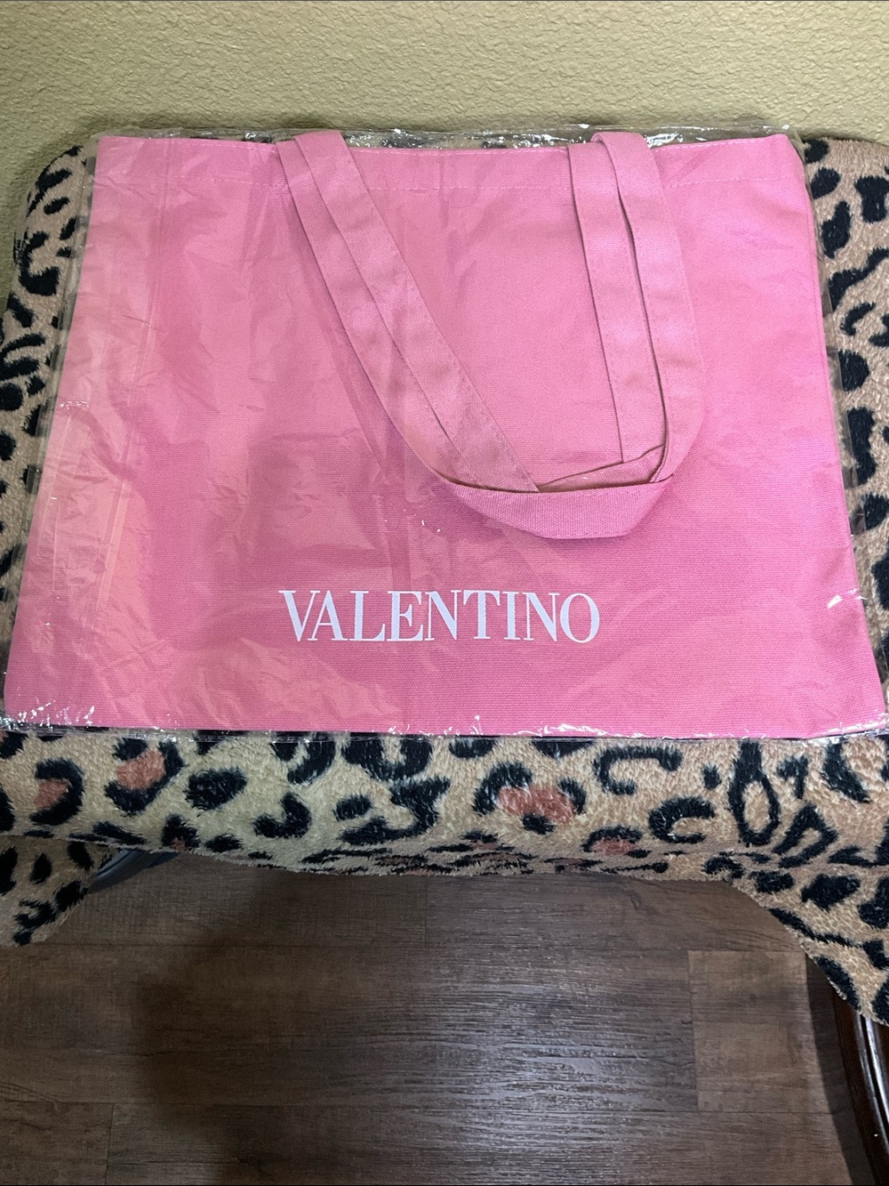 Valentino Pink Logo Tote Bag